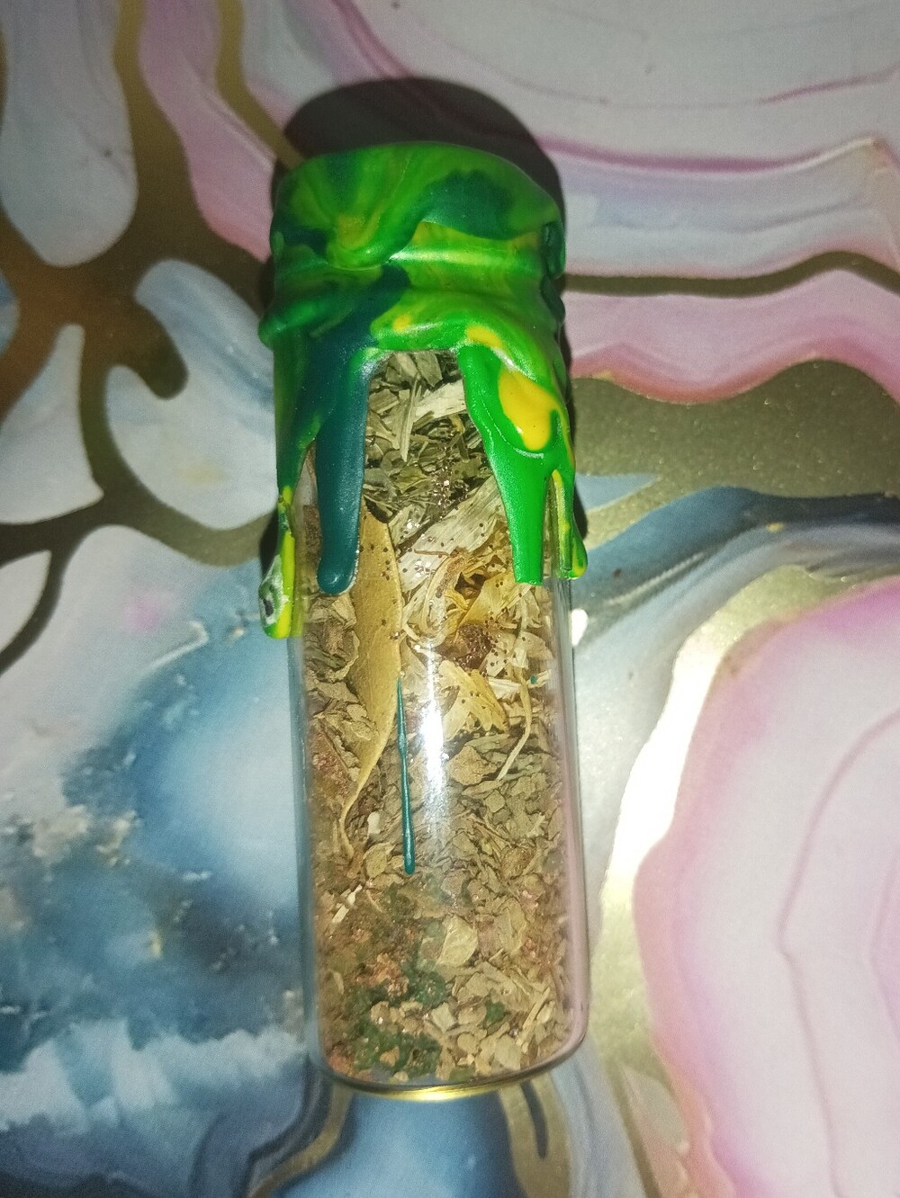 Mini Prosperity Witch Bottle 0.6 oz Handmade Spell Intention Jar